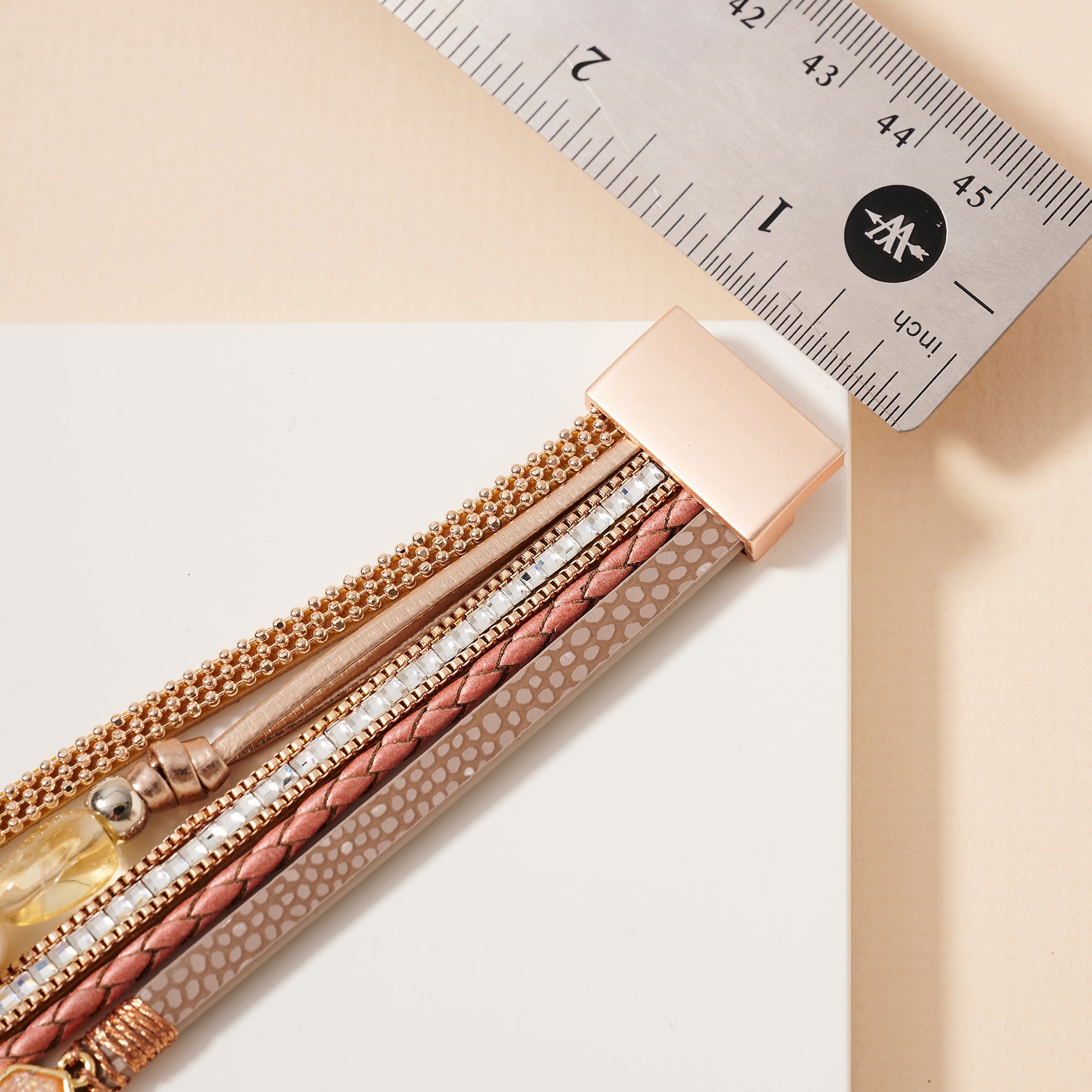 Pearls Druzy Stone Layered Bracelet