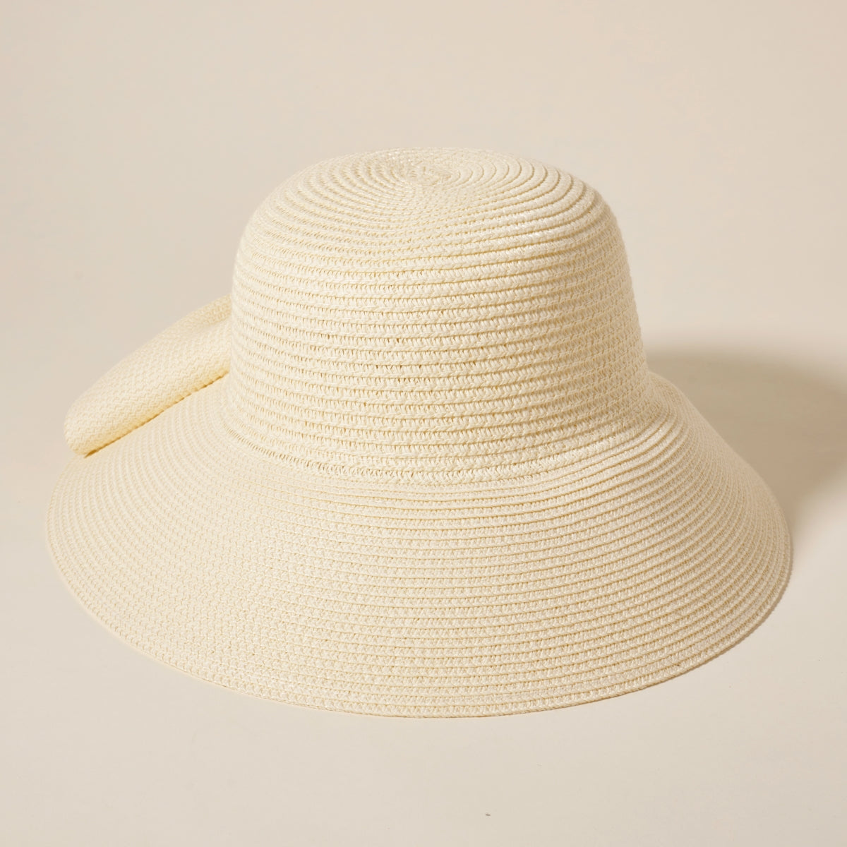 Ribbon Straw Bowler Hat