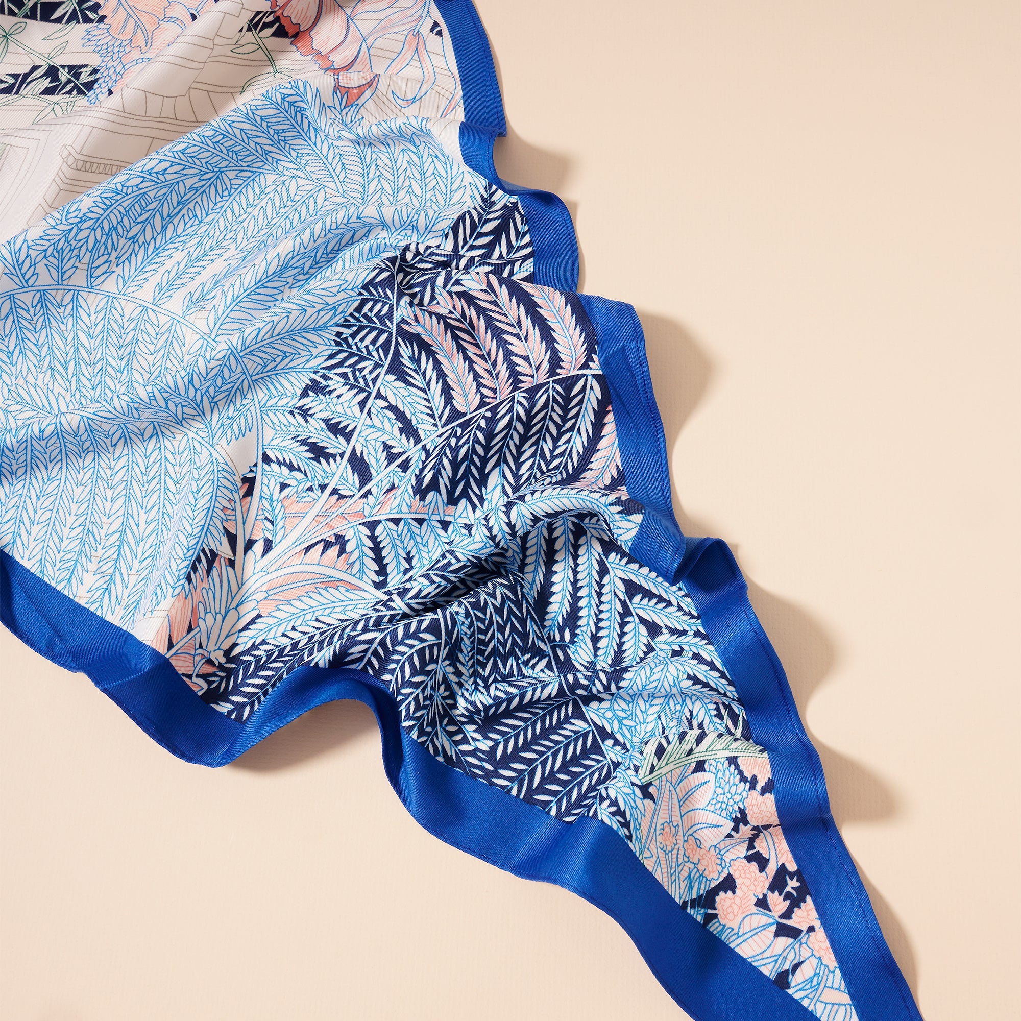 Multi Print Diamond Shape Silky Scarf