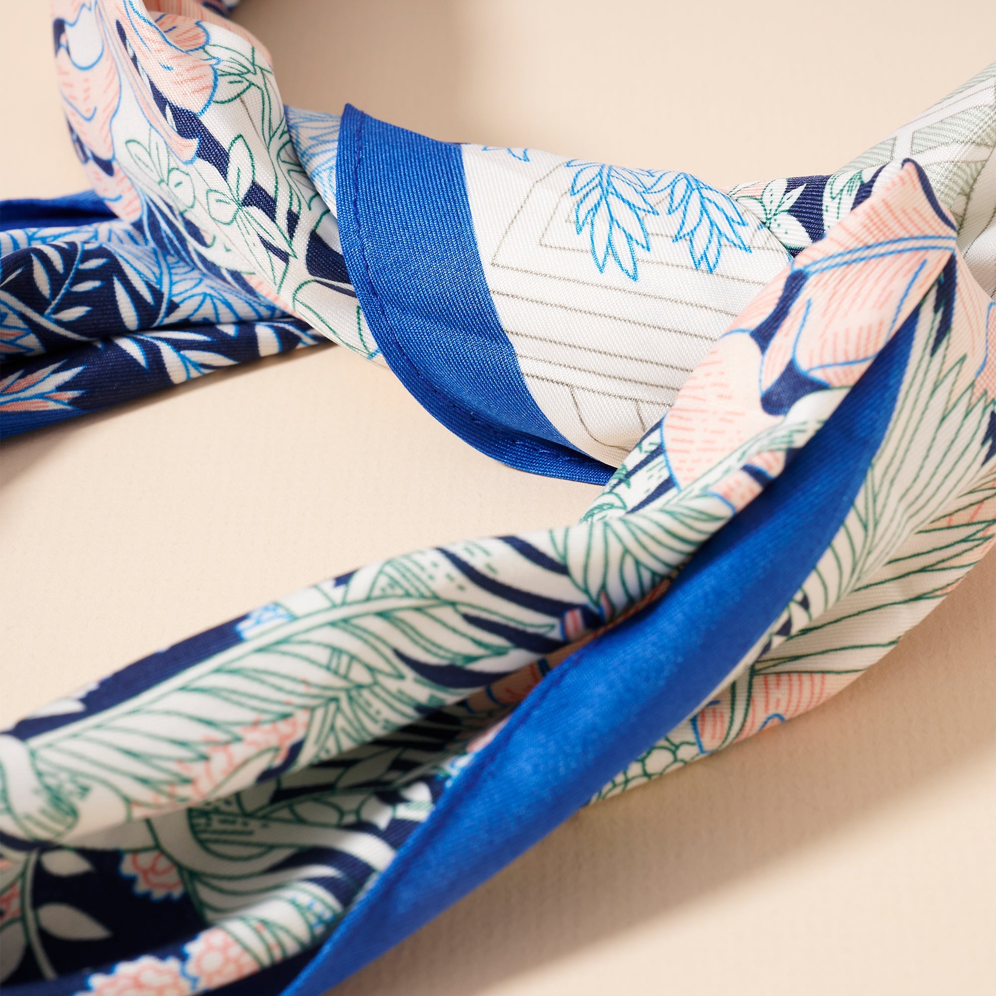 Multi Print Diamond Shape Silky Scarf