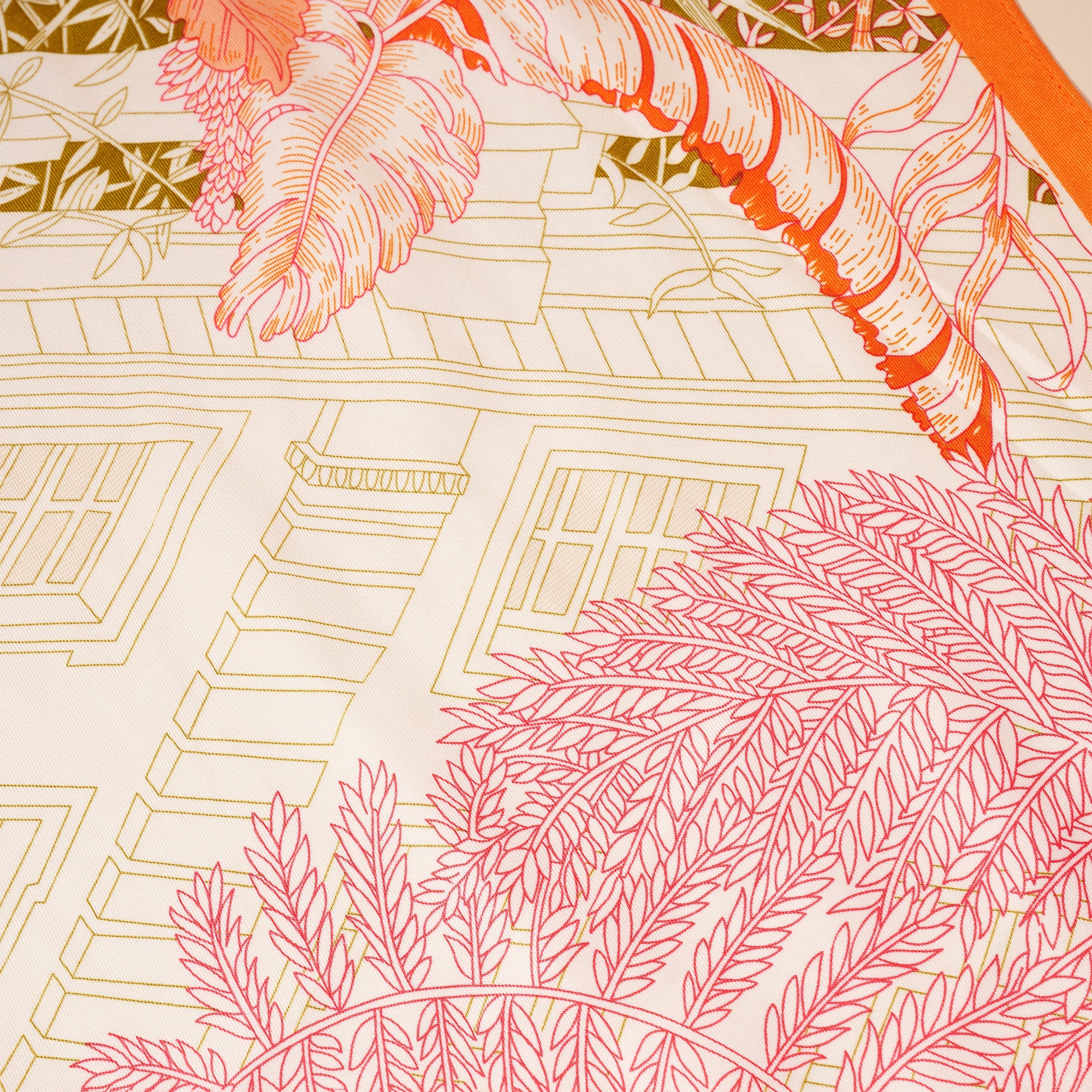 Multi Print Diamond Shape Silky Scarf
