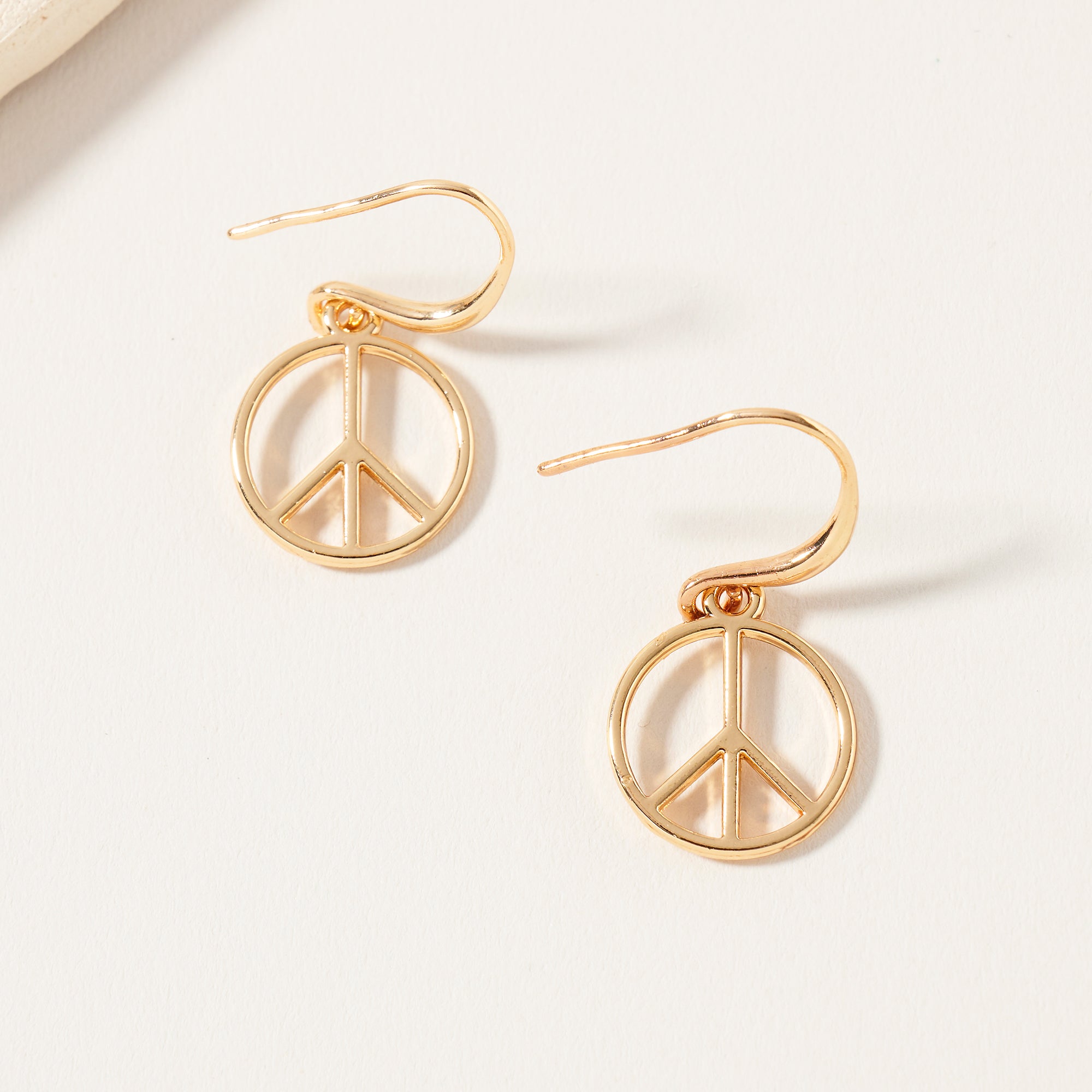 Peace Sign Dangling Earrings