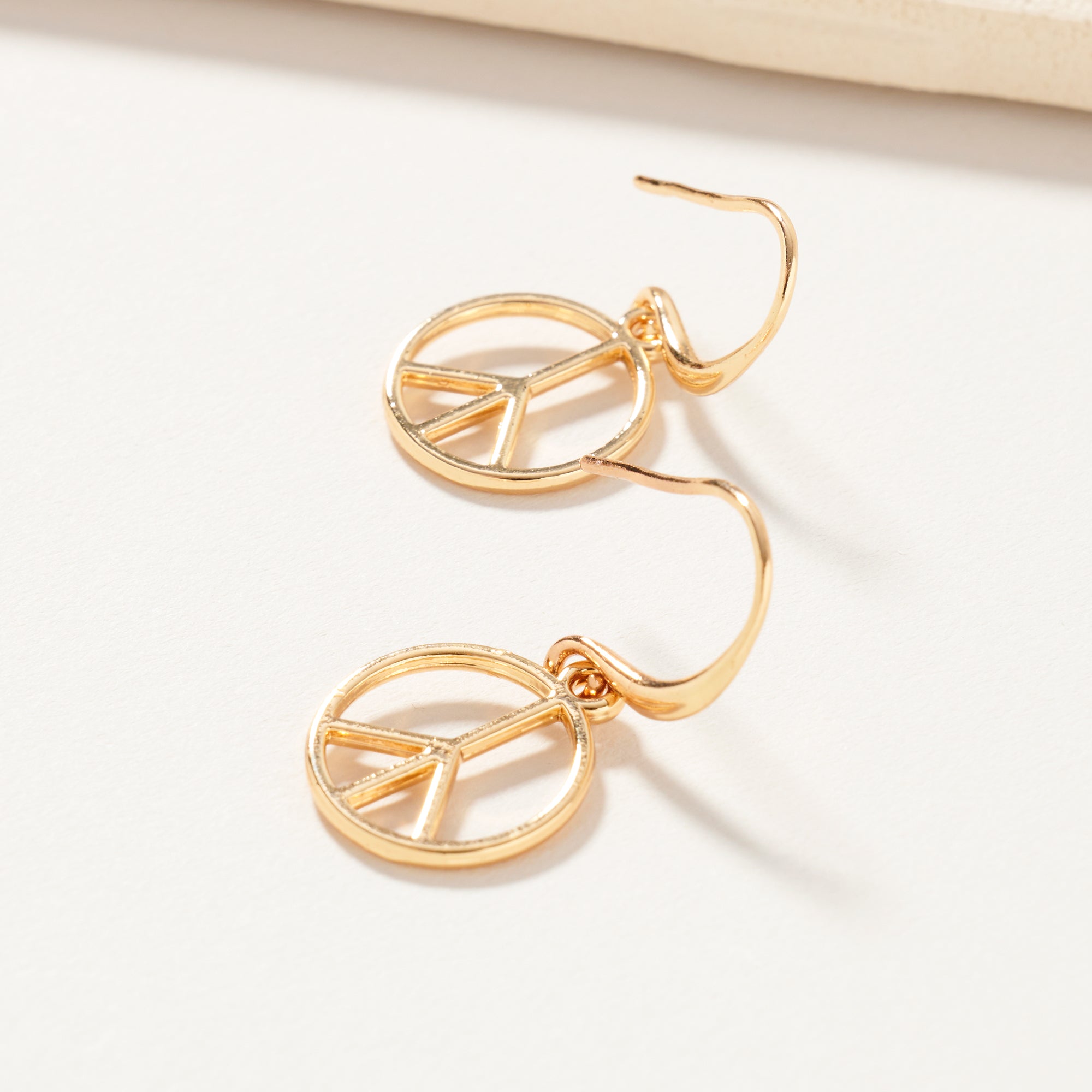Peace Sign Dangling Earrings