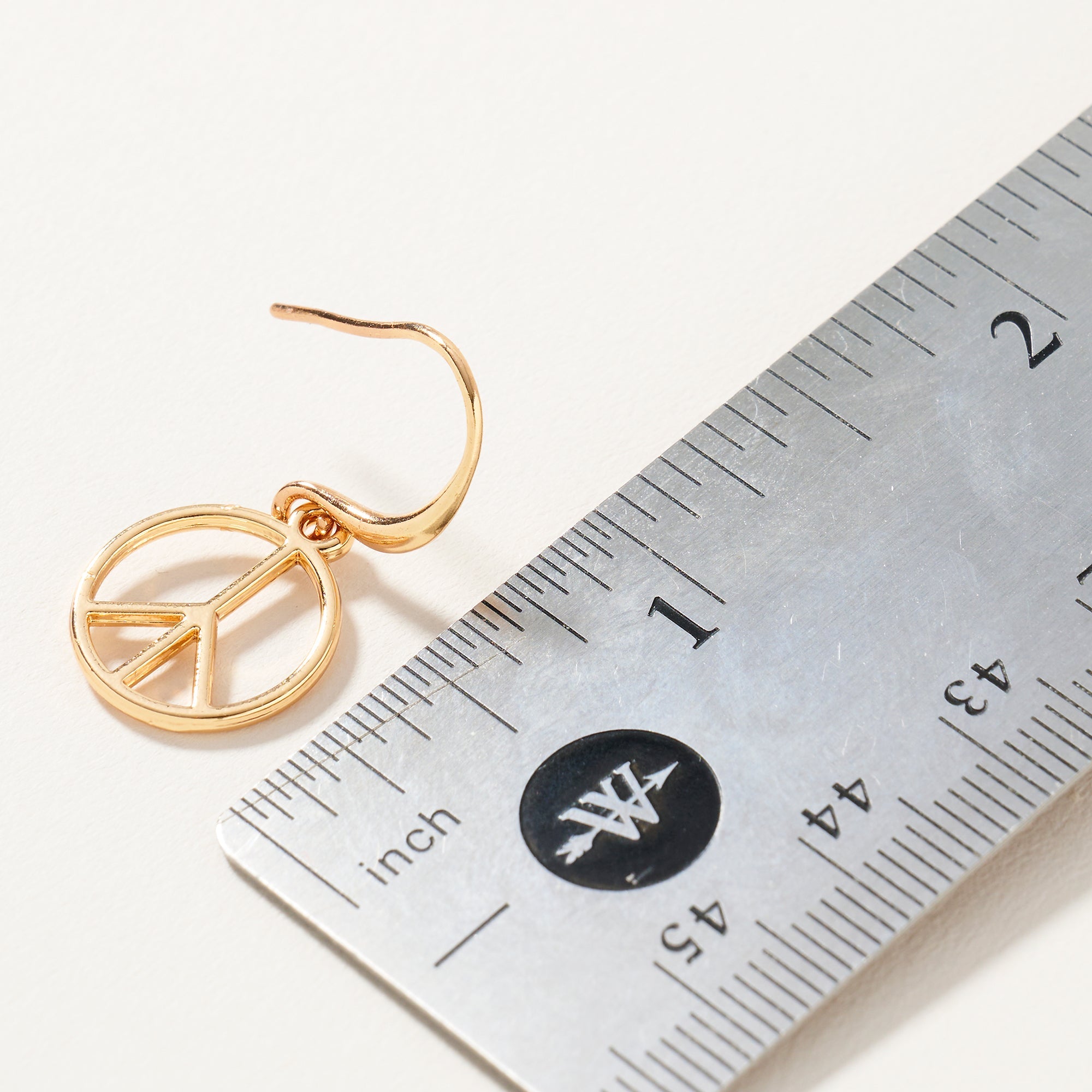 Peace Sign Dangling Earrings