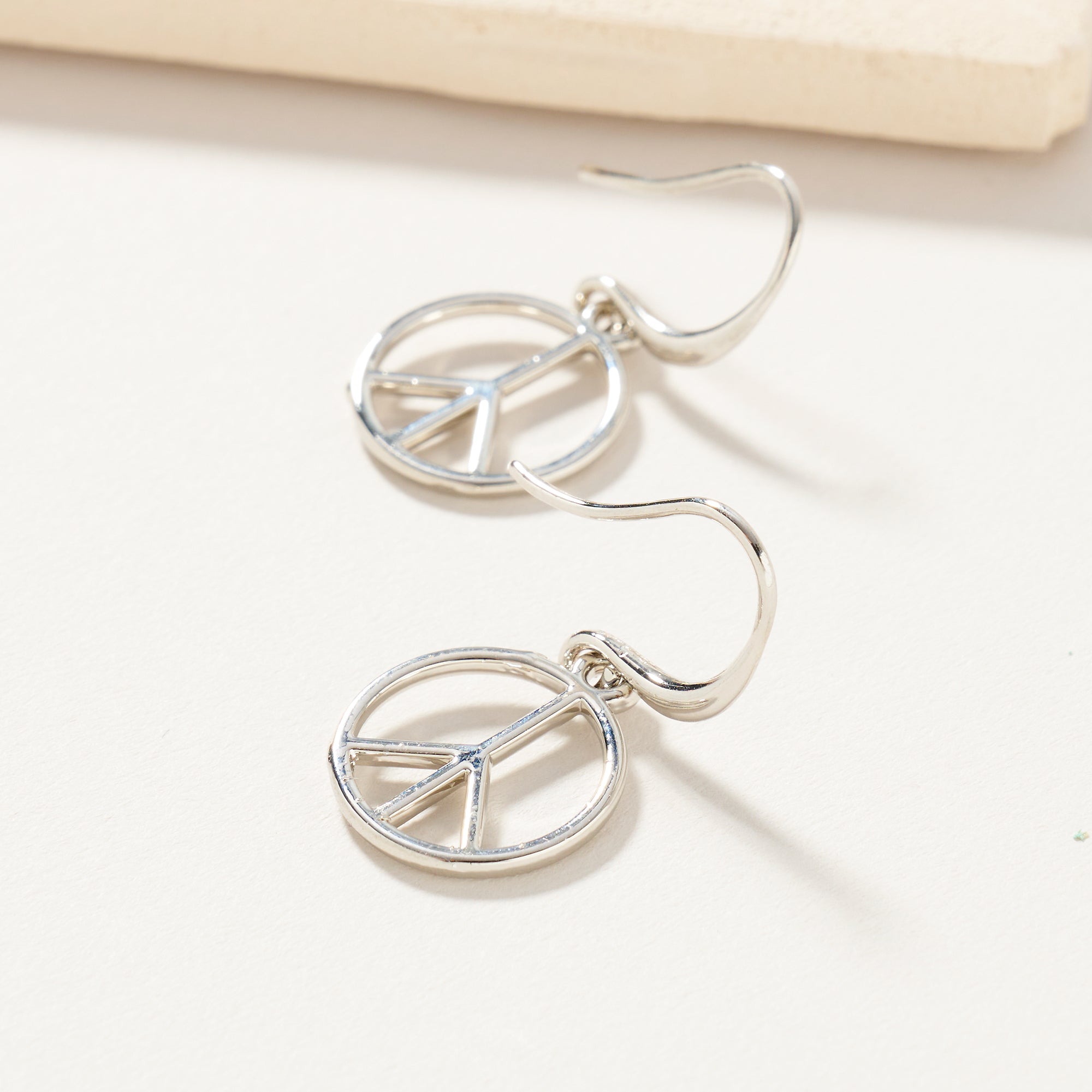 Peace Sign Dangling Earrings