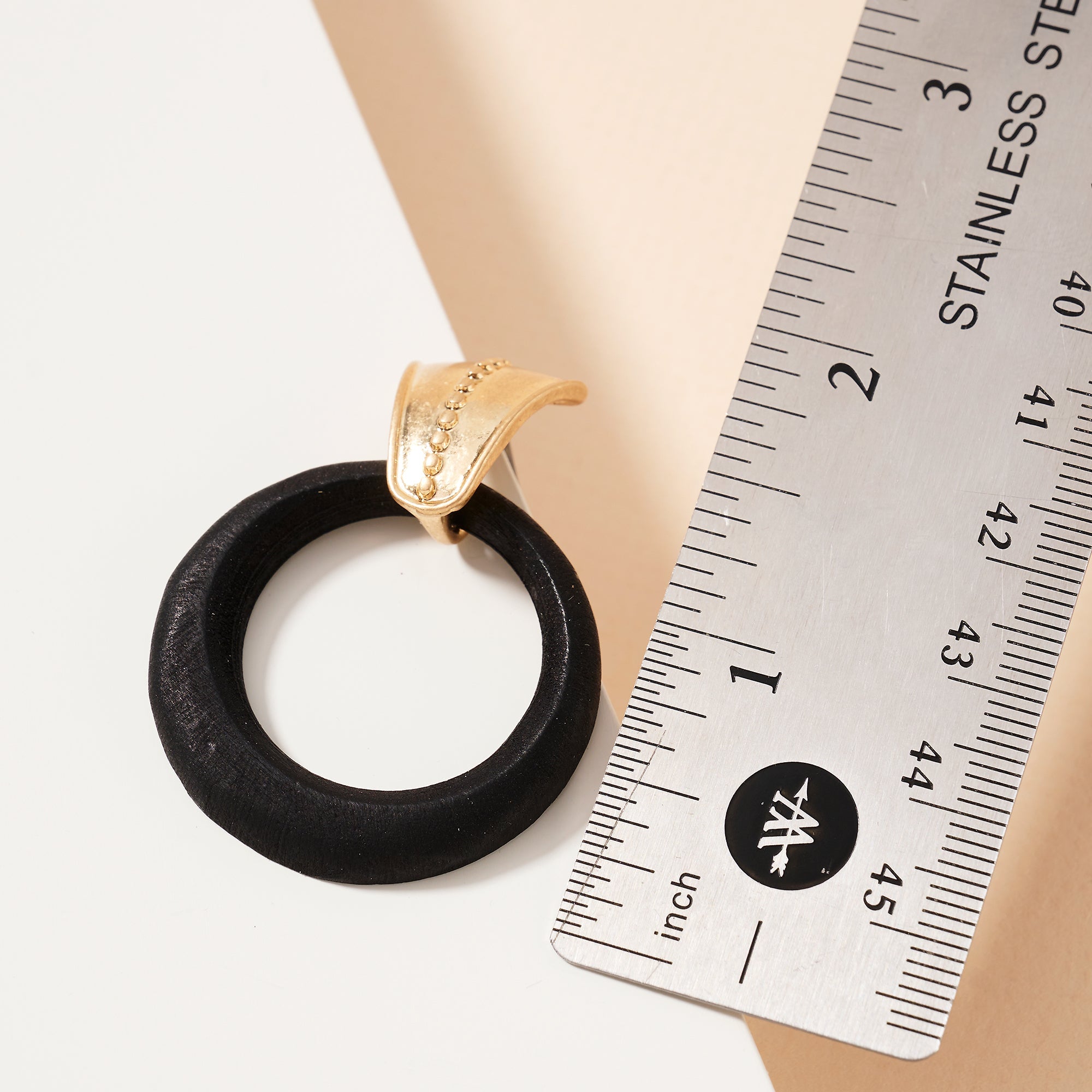Round Wooden Hoop Earrings