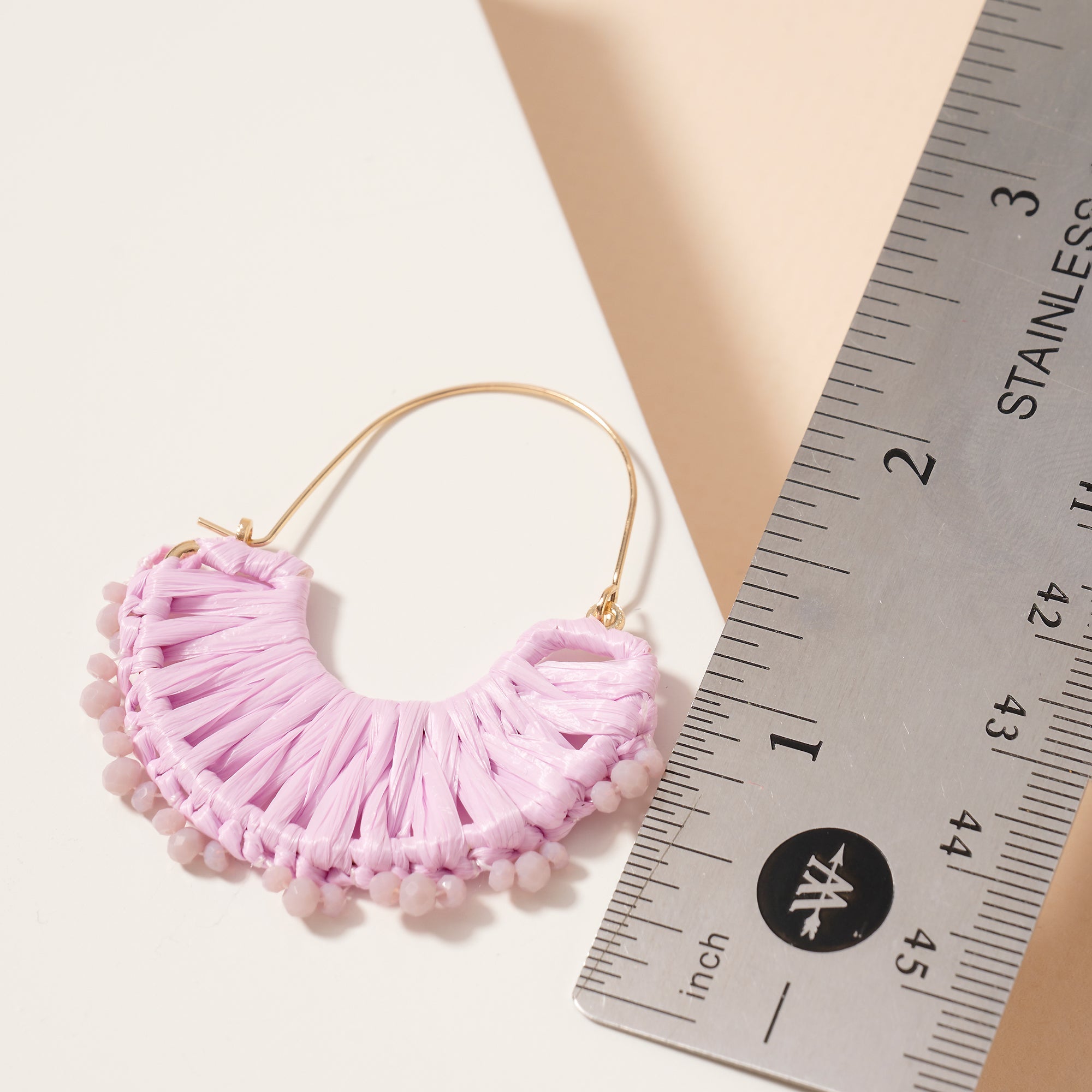 Raffia Fringe Dangle Earrings