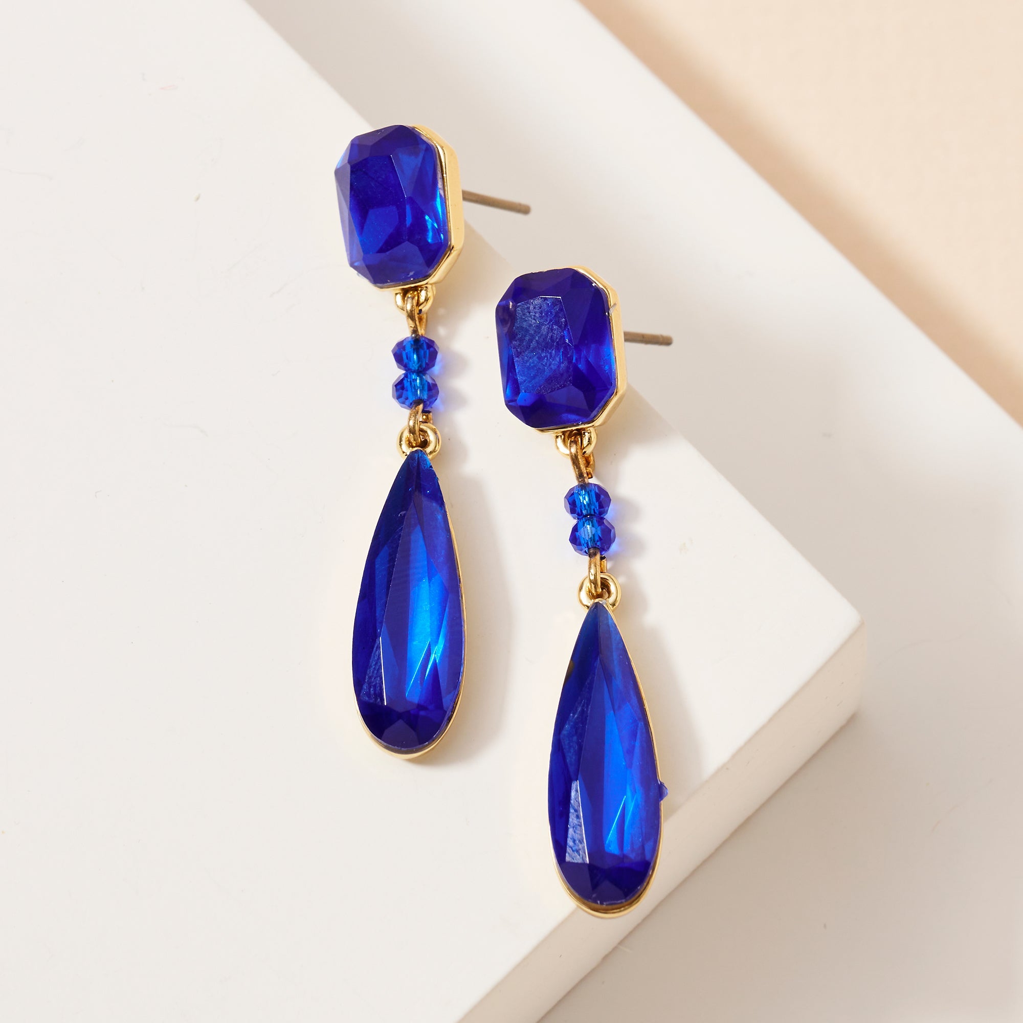 Teardrop Gemstone Dangle Earrings