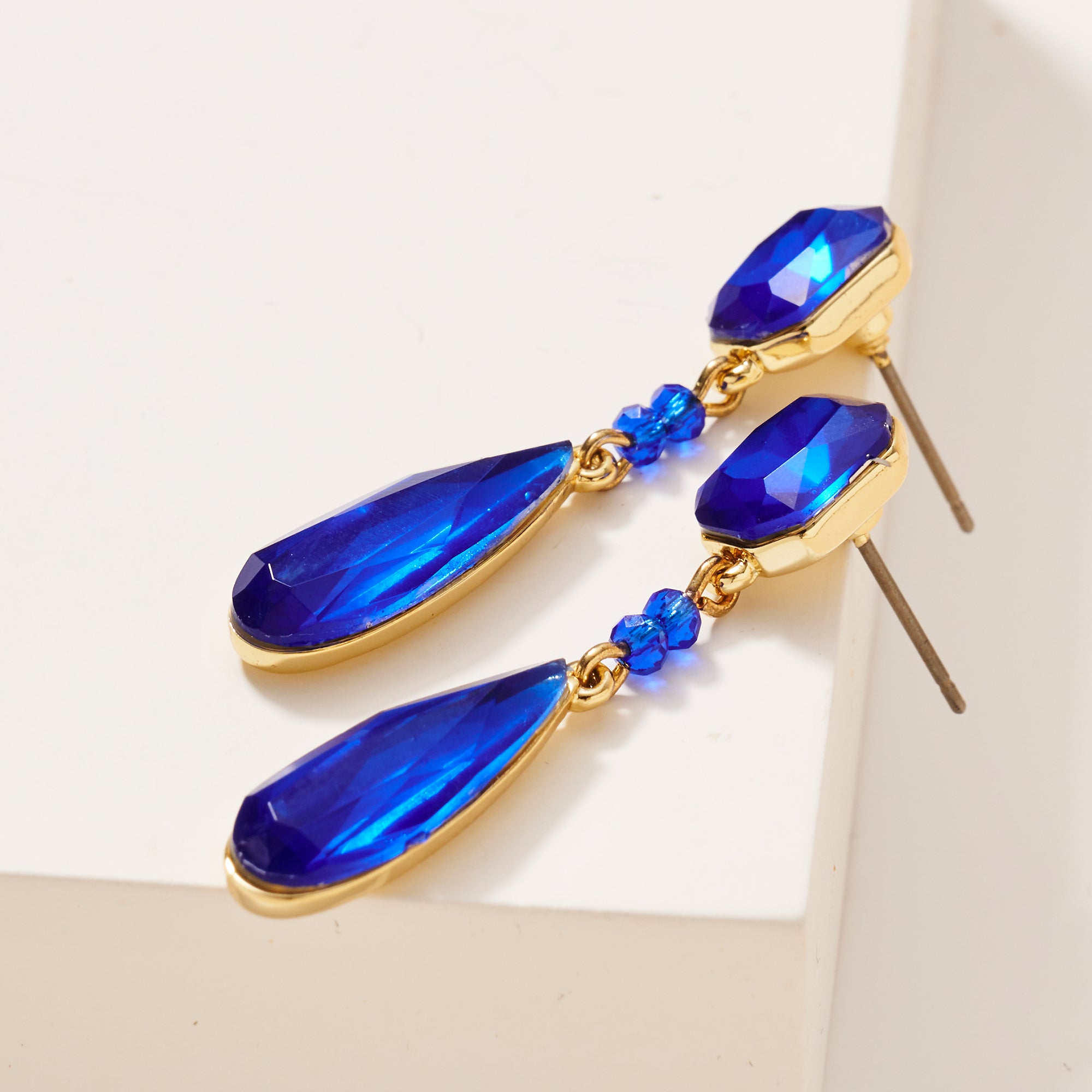 Teardrop Gemstone Dangle Earrings