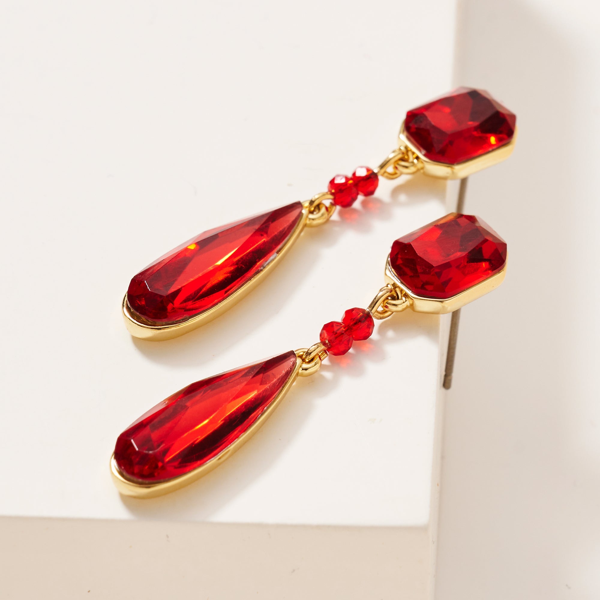 Teardrop Gemstone Dangle Earrings