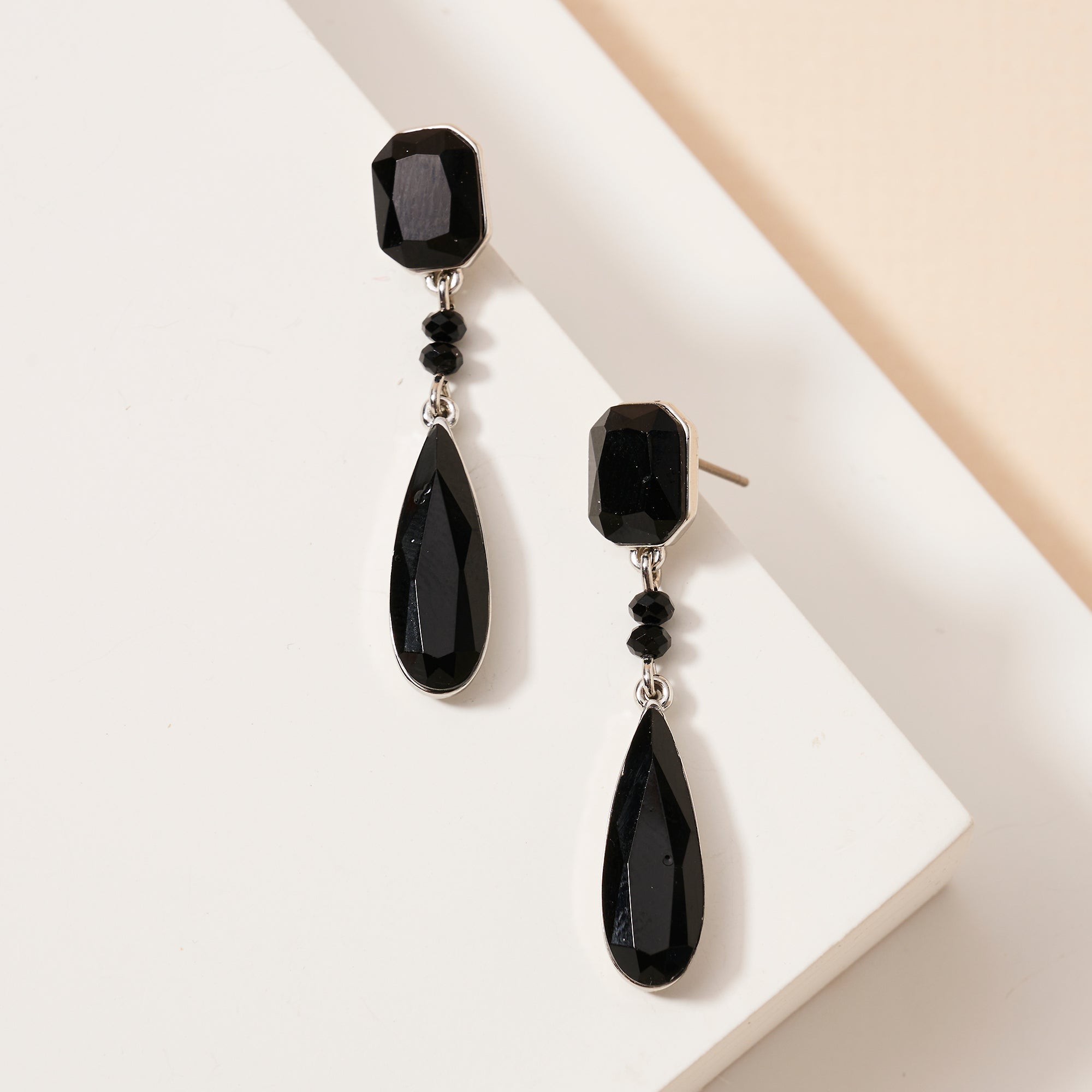 Teardrop Gemstone Dangle Earrings