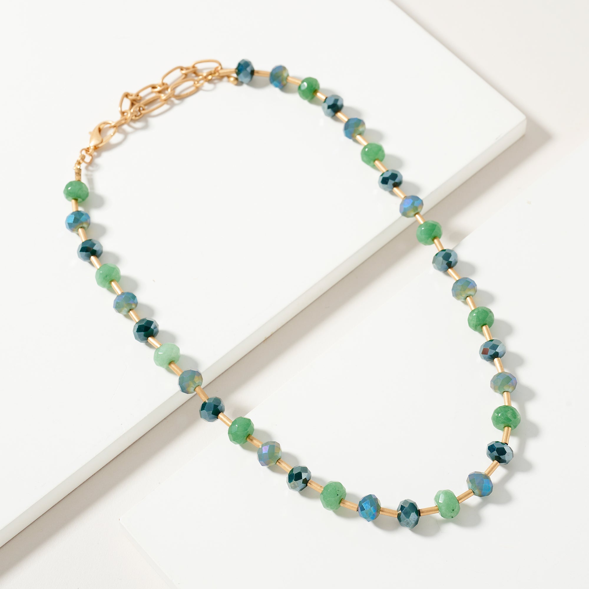 Glass Bead Chain Necklace