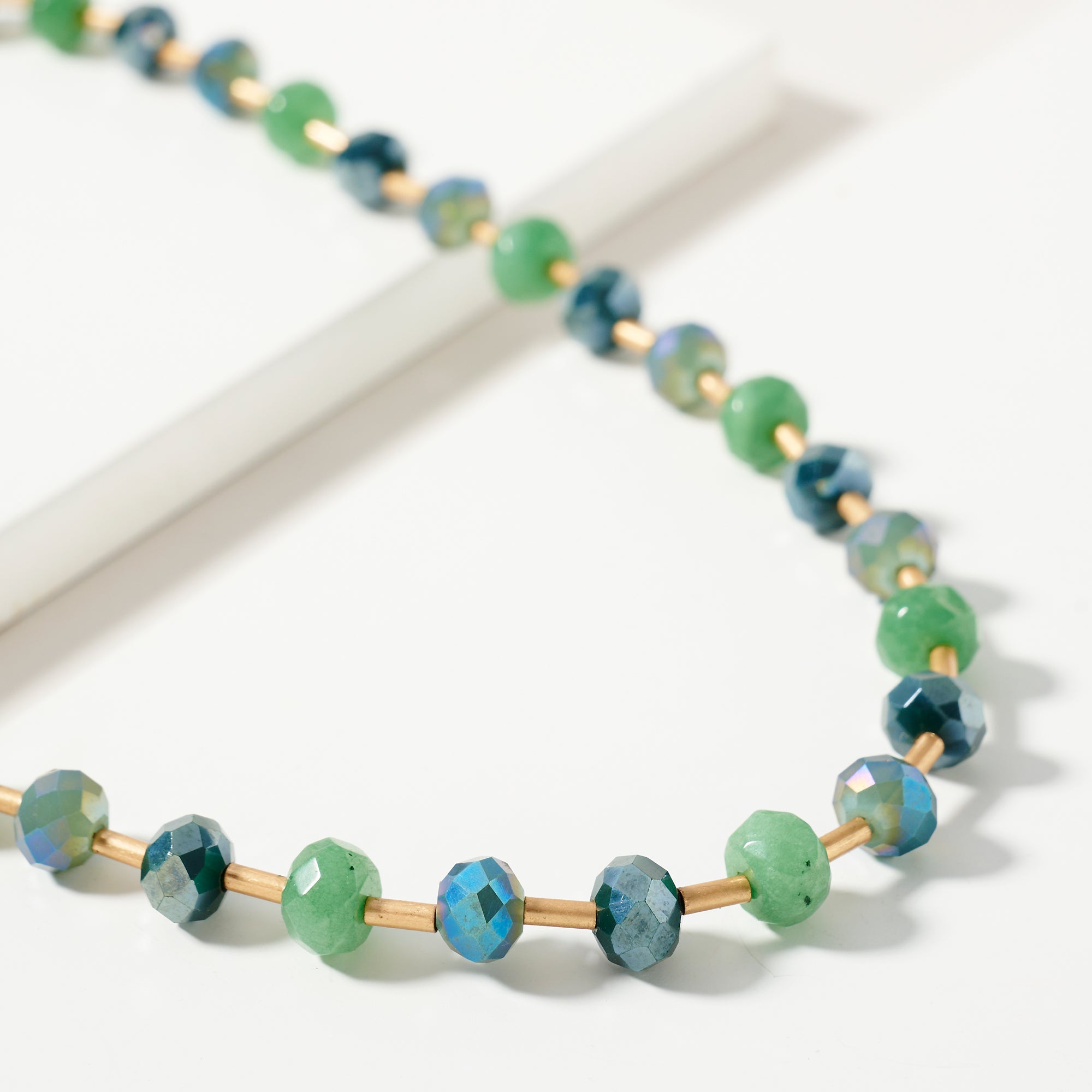 Glass Bead Chain Necklace