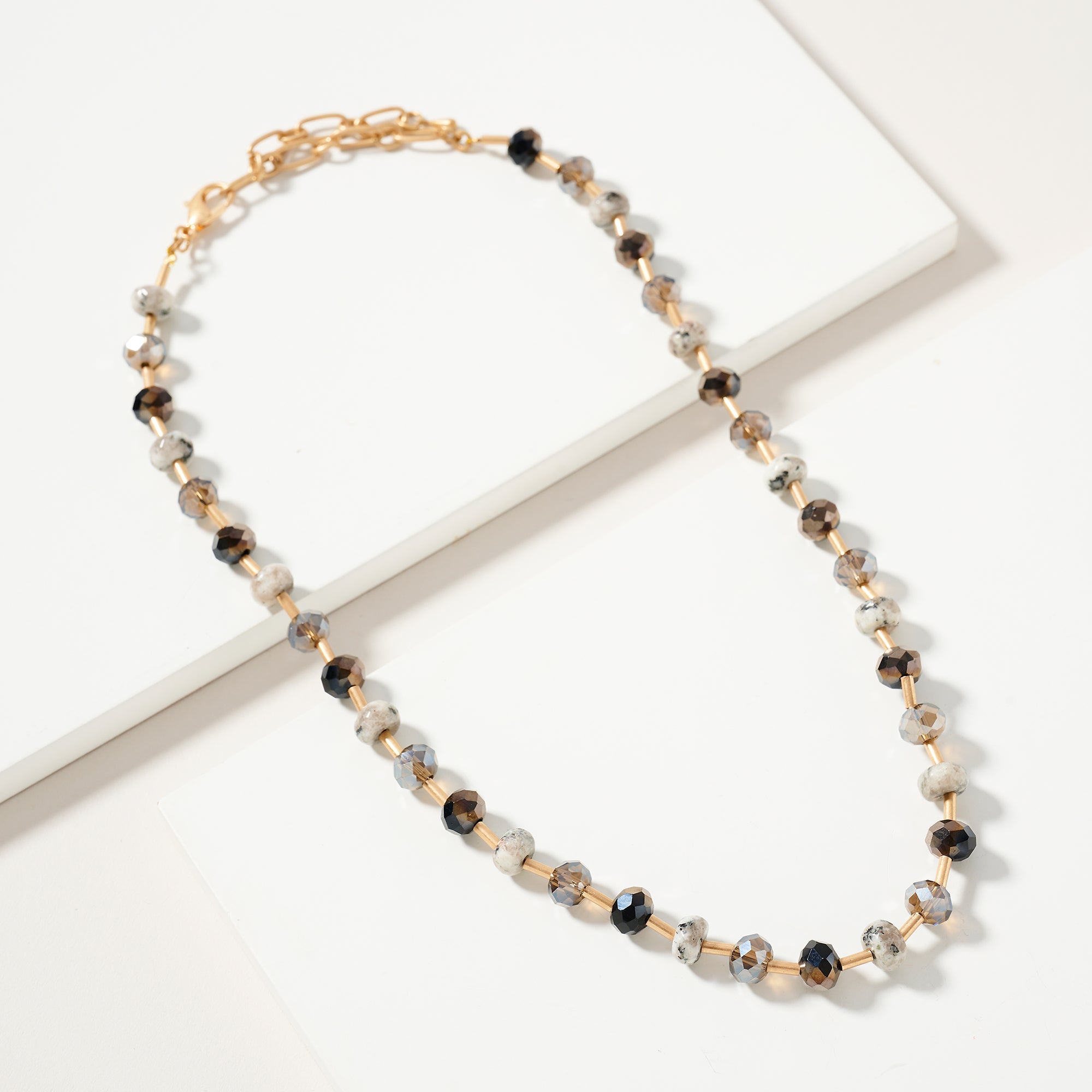 Glass Bead Chain Necklace